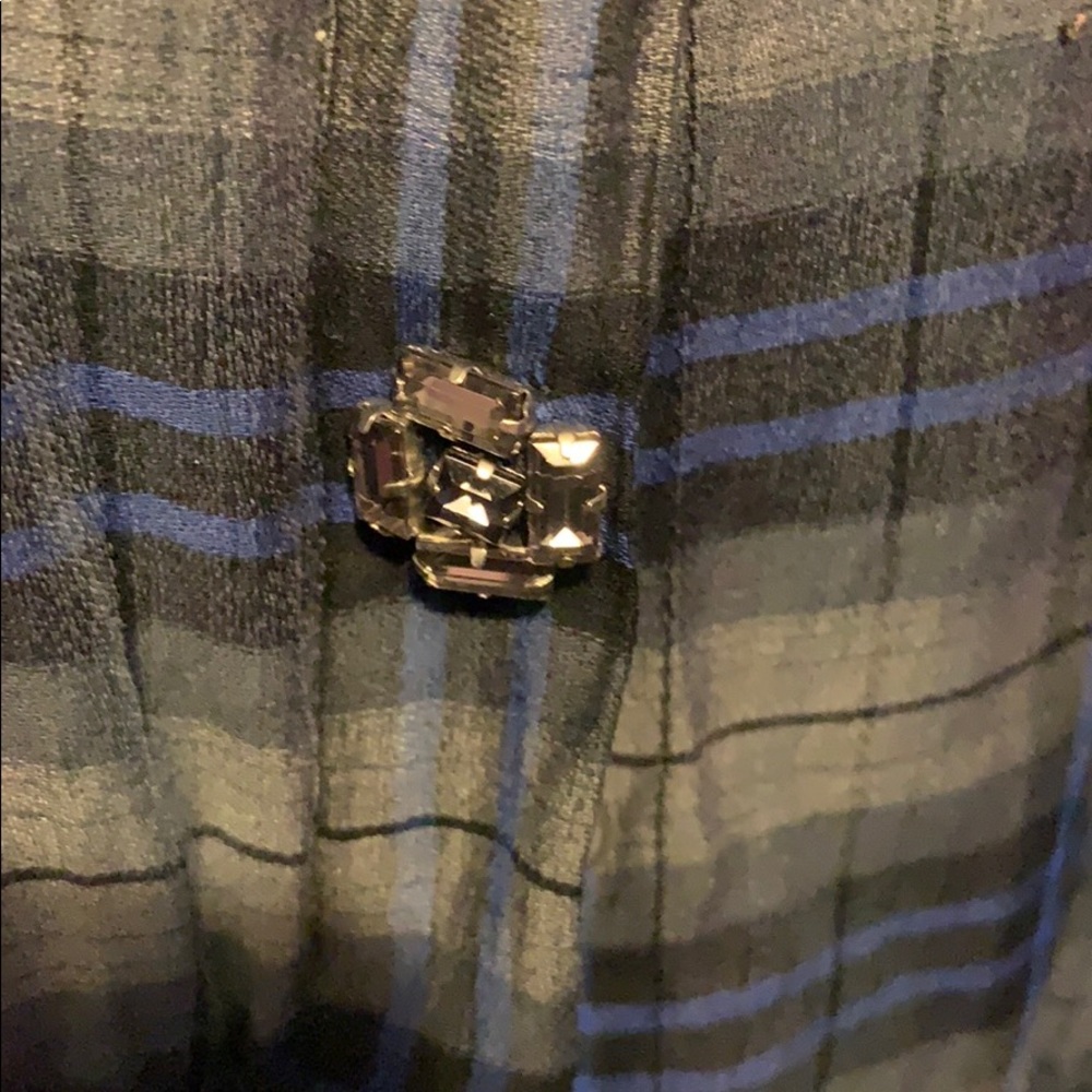 Loft plaid button down - Picture 3 of 4